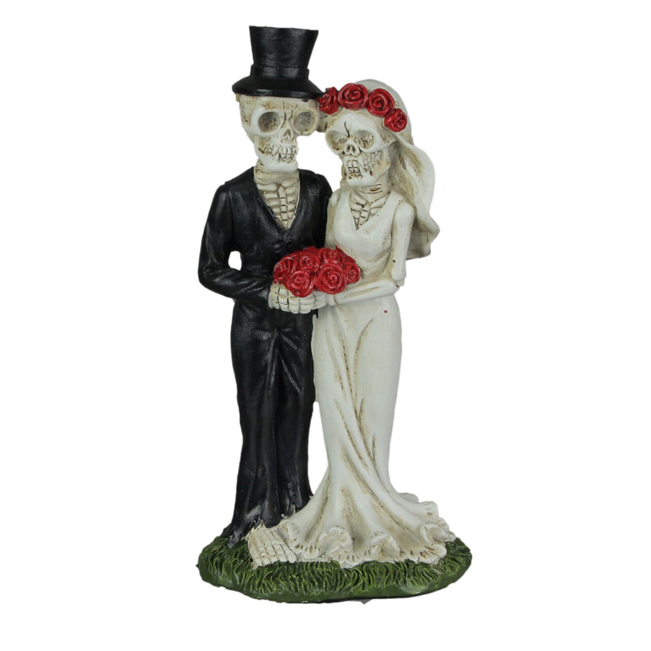 Love Eternal Skeleton Bride Groom Couple Figurine Wedding Decor Resin Statue